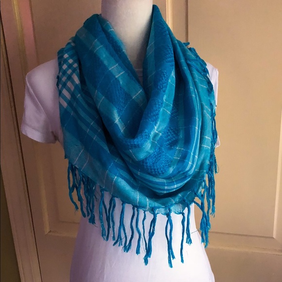 Express Accessories - | Express | Blue & White Scarf